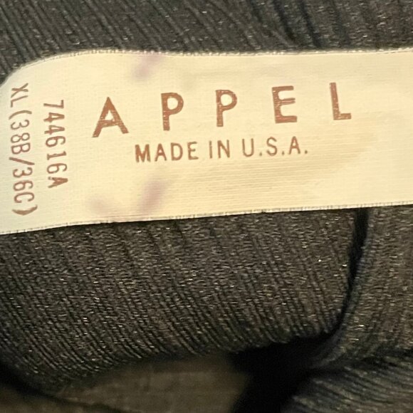 Vintage APPEL Black Ribbed Bodysuit Firmware Size 38B / 36C - Picture 7 of 7